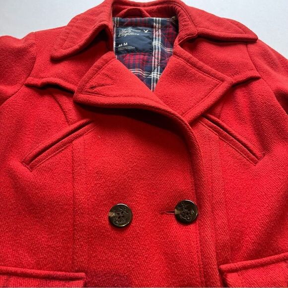 American Eagle Outfitters Women's Wool Blend Short Pea Coat Size Medium - Picture 8 of 10